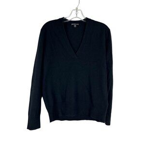 James Perse Womens V-Neck Sweater Size 0 100% Recycled Cashmere Long Sleeve